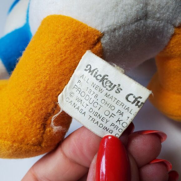Disney Mickey's Christmas Carol Donald Duck Vintage Plush Toy 1983 - Picture 4 of 5